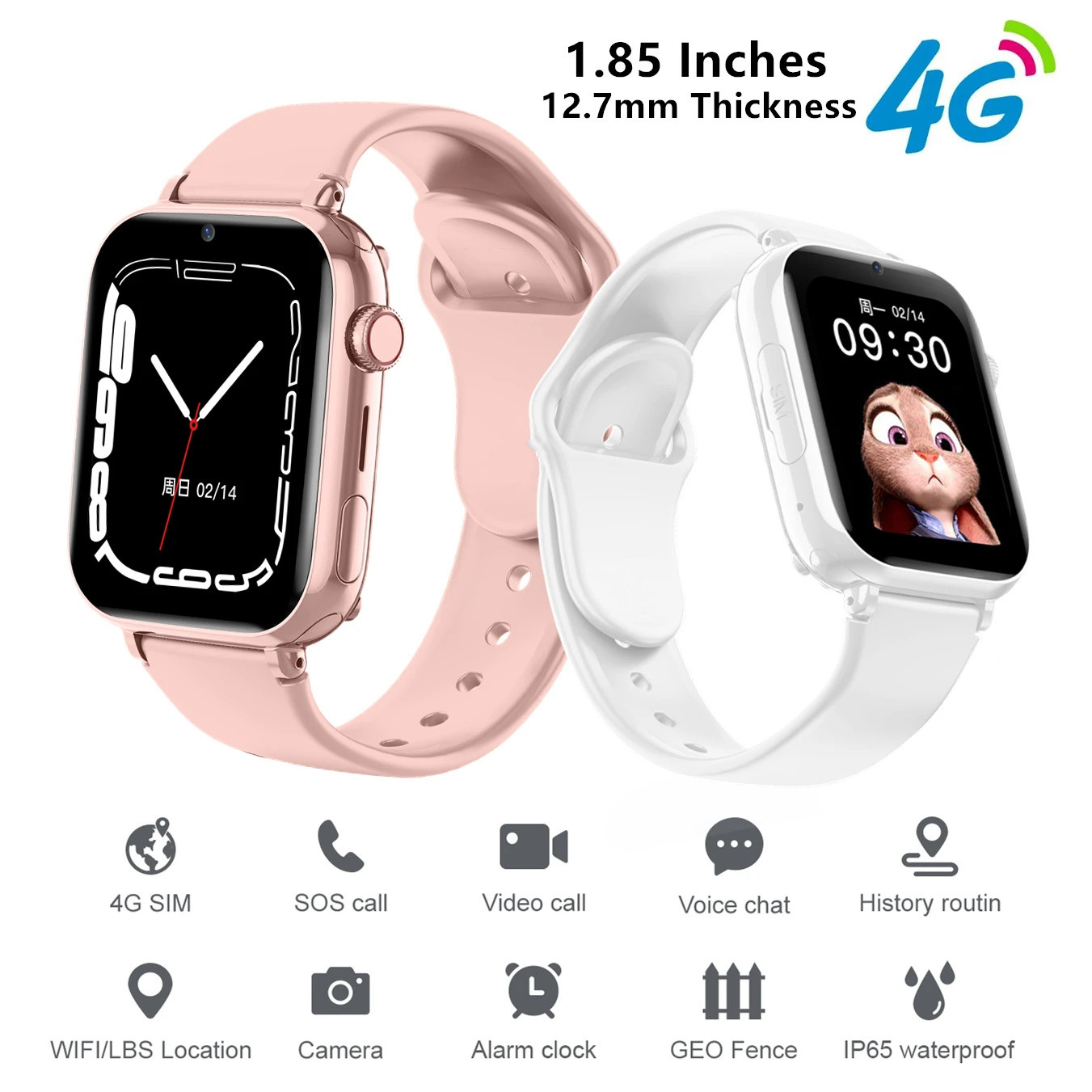 Smartwatch Digital Watches For Boys - Montre Connectée Numérique pour Enfant, GPS,