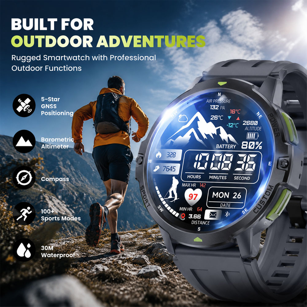Smartwatch Timex Watches For Women - Nouvelle Montre Connectée Militaire GPS 2026