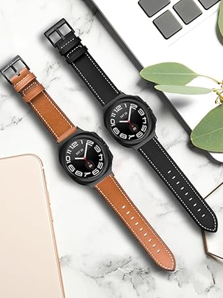 Smartwatch Samsung Watches For Men - Bracelet en cuir véritable pour Samsung