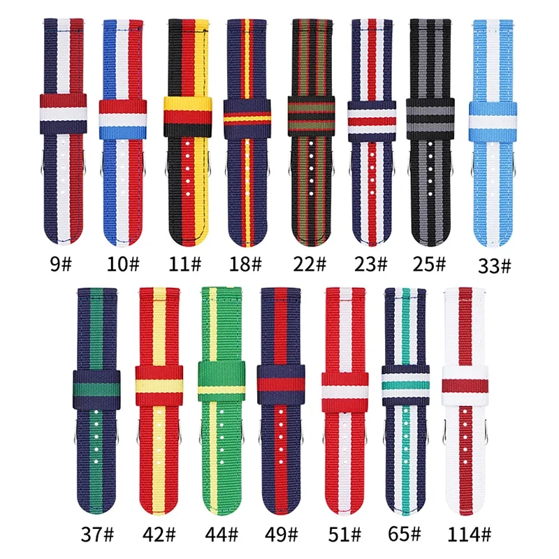 Nato Strap Nylon - Bracelet en Nylon tissé 20mm 22mm,