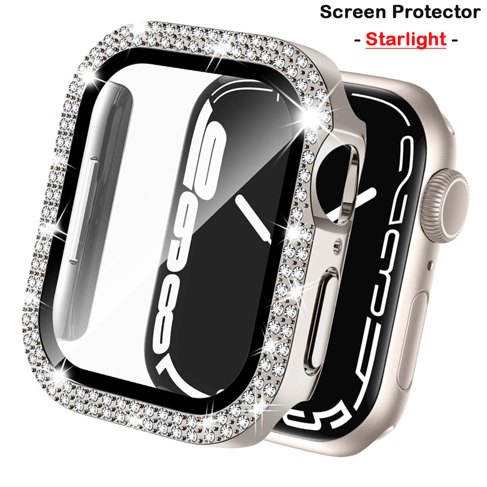 Iwatch Smartwatch Series 7 - Couverture en diamant pour boîtier de
