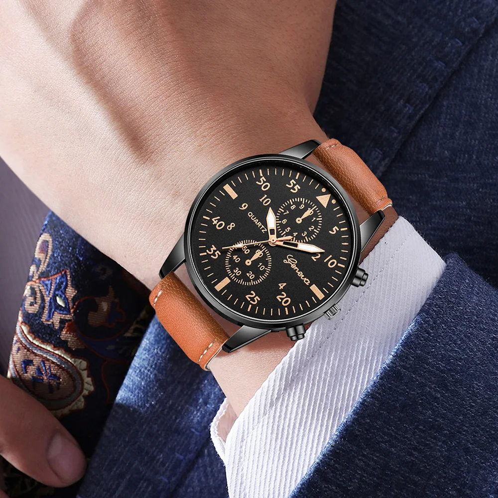 Smartwatch Vintage Watches For Men - Ensemble de 3 montres chronographes pour