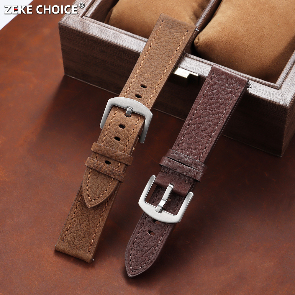 Bracelet de montre en cuir vér - Smartwatch Vintage Watches For Men avis et prix