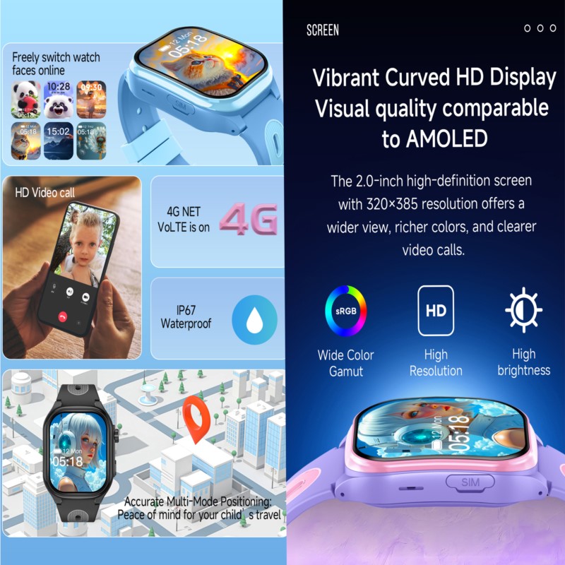 Montre connectée 4G pour enfan - Smartwatch Digital Watches For Kids avis et prix