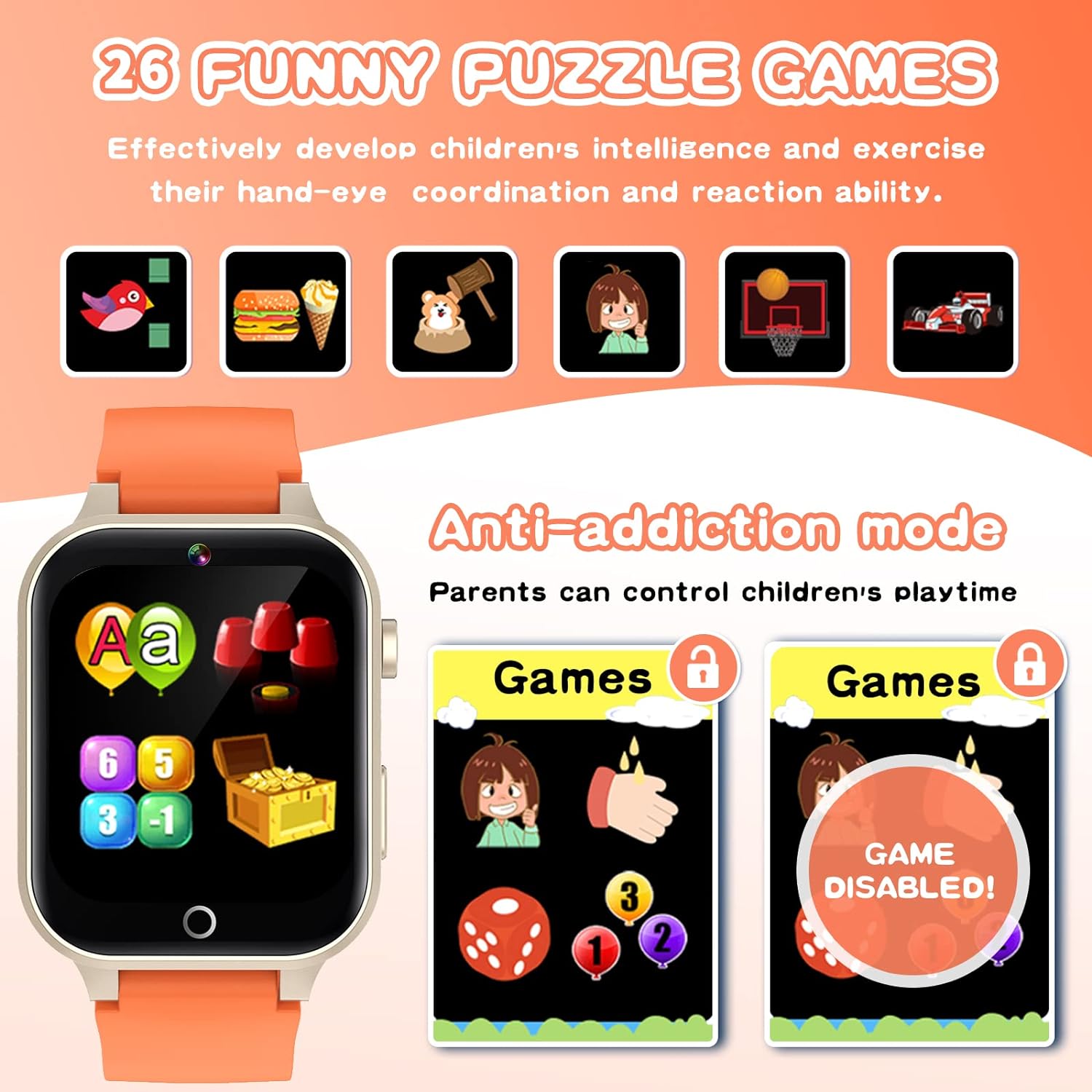 Jeux pour enfants montre intel - Smartwatch Digital Watches For Kids avis et prix