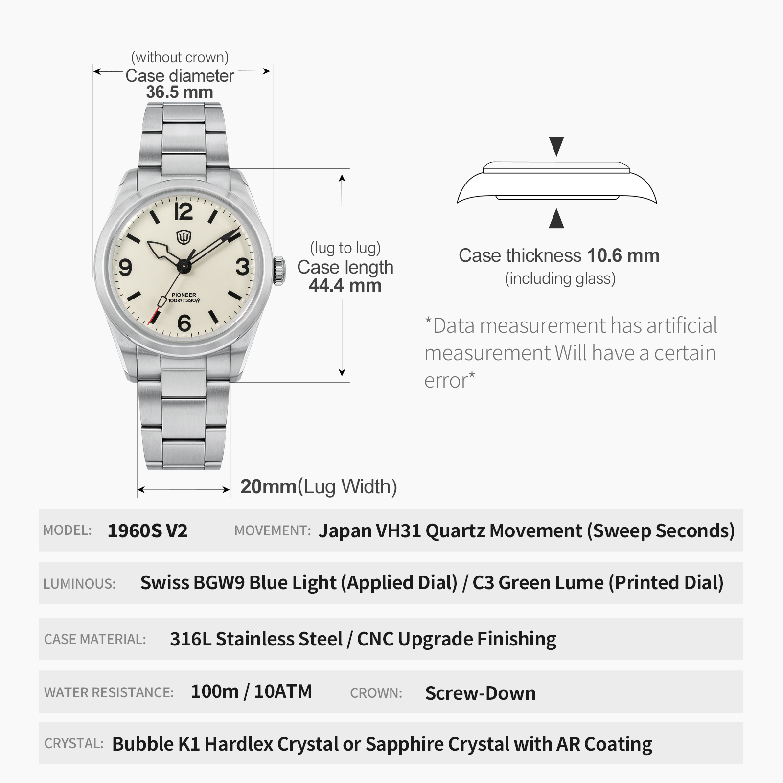 Watchdives WD1960S V2 montre à - Smartwatch Vintage Watches For Men avis et prix